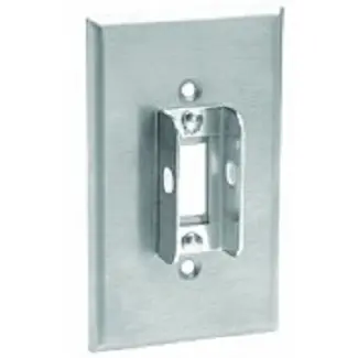 Leviton 84001-LOK Wallplate 1-Gang Weather Resistant 302 Stainless Steel