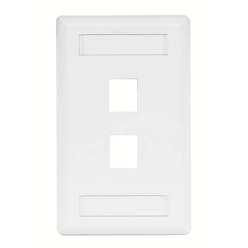 Hubbell IFP12W HUB Plate Wall Flush 1-G 2Port White