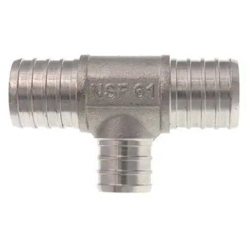 Boshart SSPEX-T101007 1 x 1 x 3/4 PEX Stainless Steel Tee Lead Free