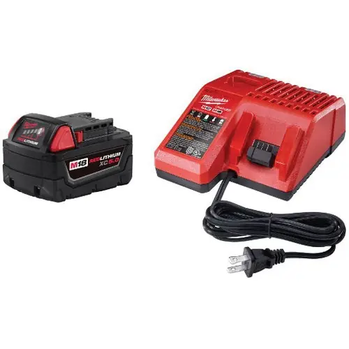SK0493029-US20260702-105043-0 Milwaukee 48-59-1850 M18 REDLITHIUM XC 5.0Ah Battery & Charger Starter Kit - Image 1
