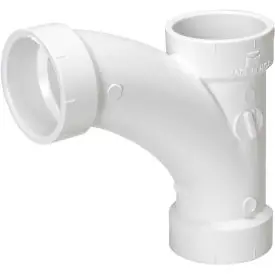 Mueller 05852 Streamline 1-Piece 45 Deg Combination Wye 3 in Hub SCH 40/STD PVC
