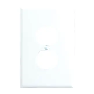 Leviton 88103 1-Gang Smooth White Thermoset Device Mount Oversize Duplex Receptacle Wallplate