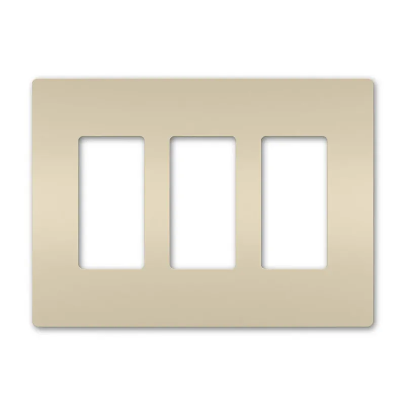 Legrand RWP263LA Radiant 3-Gang Screwless Wall Plate Light Almond