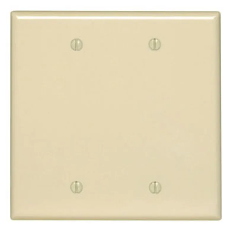 Leviton PJ23-GY 2-Gang No Blank Wallplate Midway Size Gray