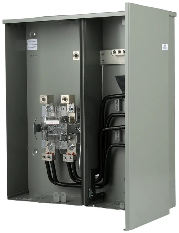 SK0493881-US20260702-105043-0 Siemens MM0404L1400RLM 120/240 VAC 400 Amp 1-Phase 22 kA 3-Wire 2-Circuit Ringless Meter Main - Image 1