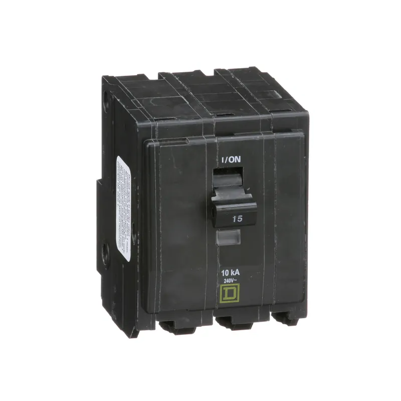 Square D QO315 Miniature Circuit Breaker 15A 240V 3PH Plug-On