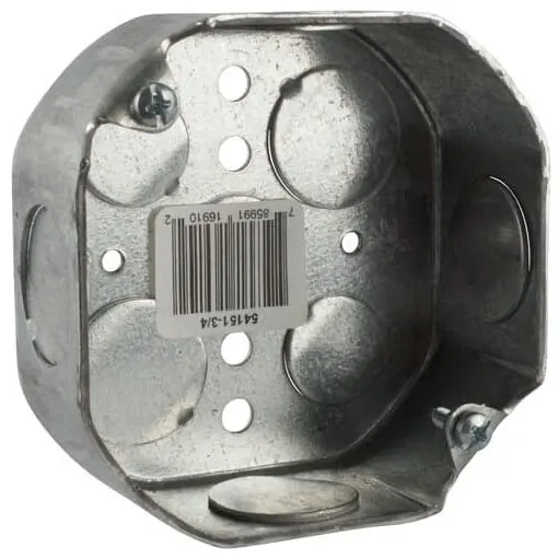 SK0494018-US20260702-105043-0 ABB 54151-3/4 STEEL CITY BOX 4IN OCTAGON 15.8CU 3/4-KO - Image 1