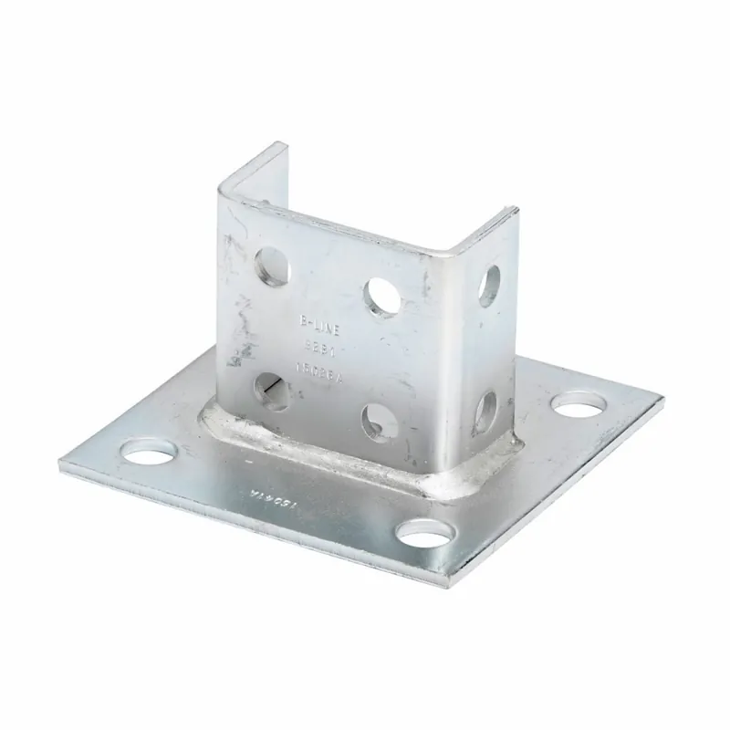 SK0494030-US20260702-105043-0 B-Line B281SQZN Type U Square Post Base 2 Channel Centered 3-1/2 in H - Image 1