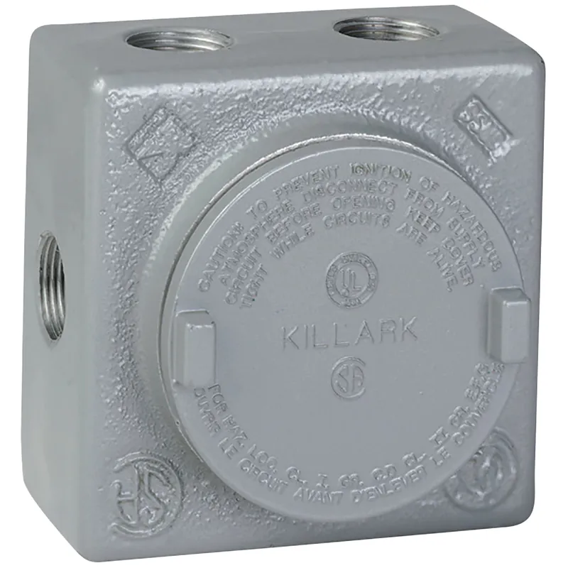 SK0494388-US20260702-105043-0 Hubbell GRSS-2 GR Series Explosionproof Square Conduit Body Internal Hub Body 3/4 in Hub - Image 1