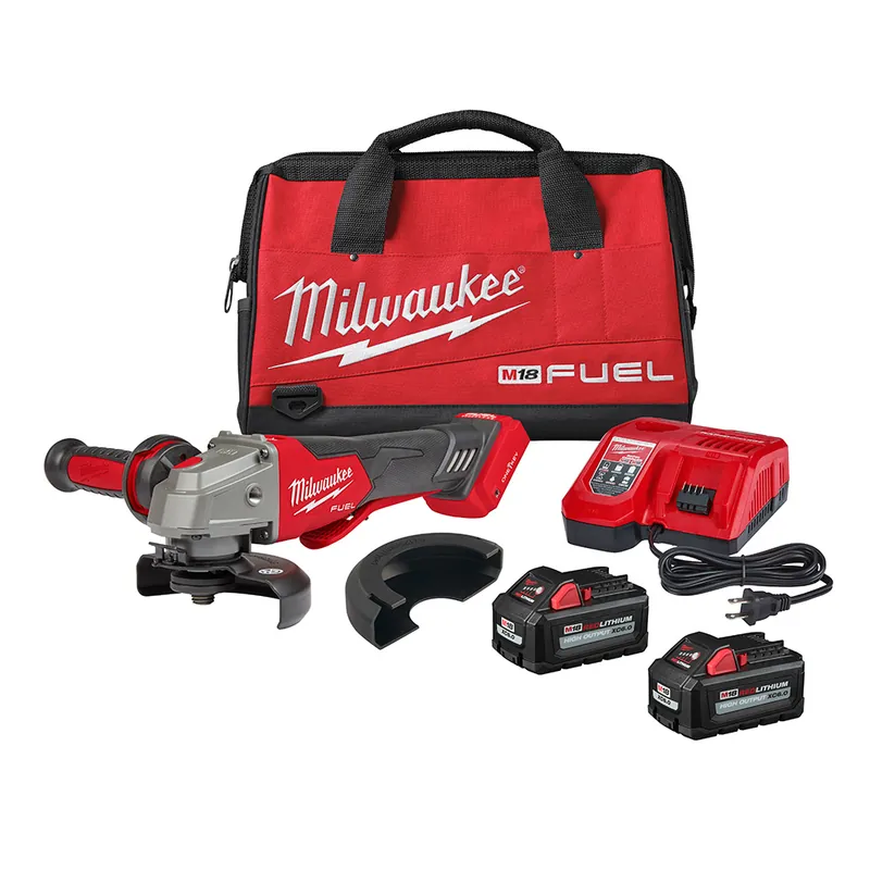Milwaukee 2882-22 M18 Fuel 4-1/2 / 5 Braking Grinder W/ One-Key Paddle Switch, No Lock