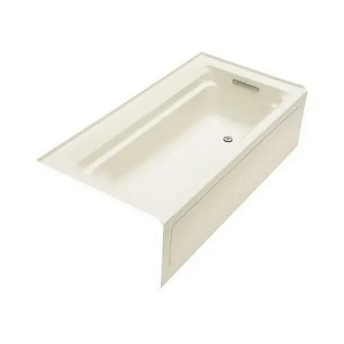 Kohler K-1125-RA-0 Archer Right Hand Drain Acrylic Rectangular Soaking Tub, 72 inch x 36 inch x 19 inch