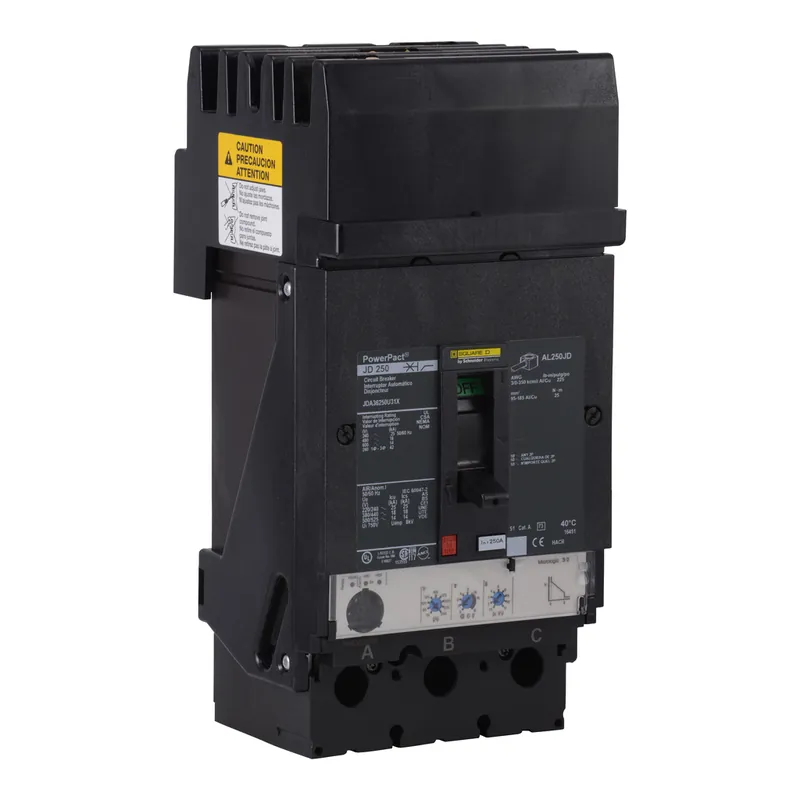 Square D JDA36250U31X Circuit Breaker, P, 250 Amp, 3 Pole, 600V