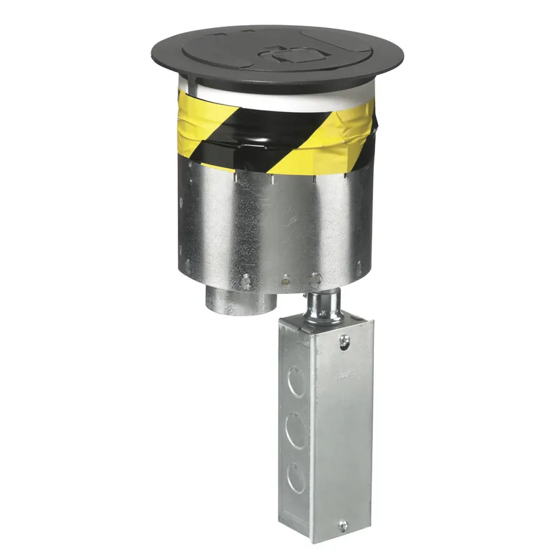 SK0494505-US20260702-105043-0 Hubbell S1R6PTDEHBLK Wiring Device-Kellems Flush Split Recessed Standard Sized Poke-Through Assembled Unit - Image 1