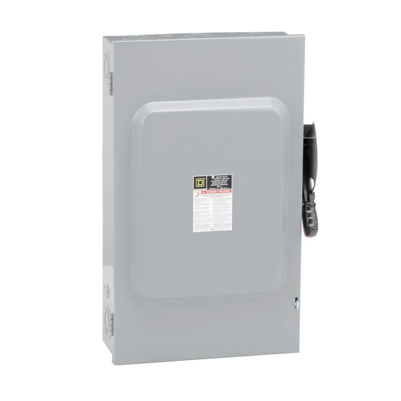 Square D H364N Safety Switch 600VAC 200 Amp 3-Pole Fusible Heavy Duty