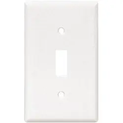 SK0494746-US20260702-105043-0 Eaton 2134W Standard Wallplate, 1 Gang, Thermoset, White - Image 1