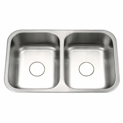 Hamat USA GOR-3221D-1 Kitchen Sink 32 inch x 21 inch 50/50 Double Bowl Undermount