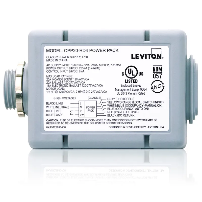 SK0494978-US20260702-105043-0 Leviton OPP20-RD4 20A AUTO/MAN ON SW PC 24VDC - Image 1