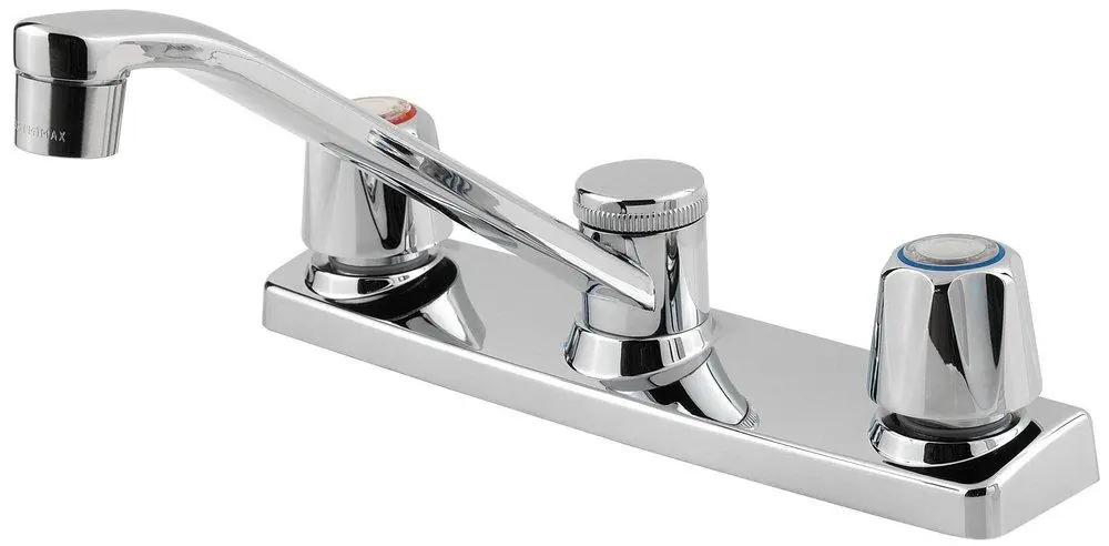 Pfister G135-1000 Pfirst Series Two Handle Kitchen Faucet, Polished Chrome