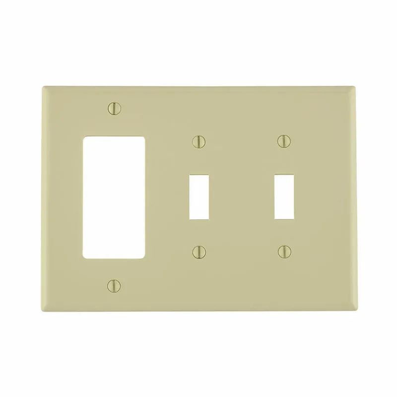 Leviton PJ226-I Combination Wall Plate 3 Gang Midway Size Ivory