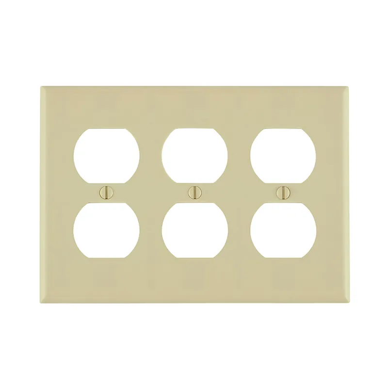SK0495345-US20260702-105043-0 Leviton 86030 Wallplate Standard Size 3-Gang Thermoset Device Mount Ivory - Image 1