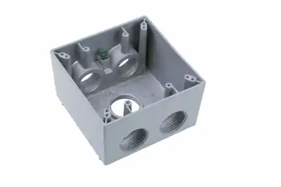 SK0495539-US20260702-105043-0 Legrand WPBD452 Weatherproof 2 Gang Deep Box 5-Hole 1 37 Cu.In. - Image 1