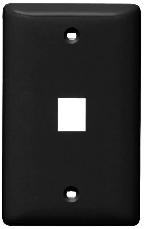 Hubbell NSP11BK HUBBELL PLATE, WALL,LABEL-LESS,1-G,1-PORT,BK
