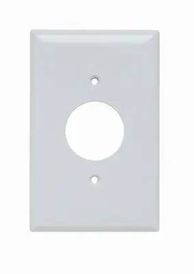 Legrand SPJ7-W Pass & Seymour 1-Gang 1-Single Receptacle Smooth Plastic Junior-Jumbo Wallplate