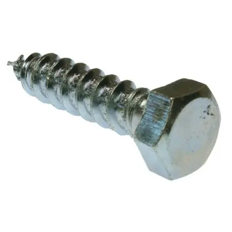 Metallics JBLS36 Lag Bolt, 3/8 in, 1-1/2 in OAL, Steel, Zinc Plated