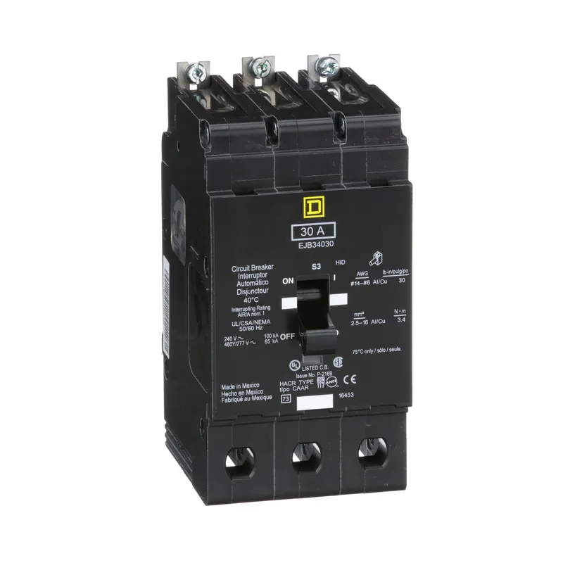 Square D EJB34030 Miniature Circuit Breaker 480Y/277 Volt 30 Amp