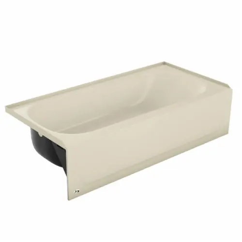 Bootz Industries 011-3364-06 Aloha 60 inch x 30 inch x 14-1/4 inch Porcelain Enameled Steel Bathtub, Right Hand Drain, Bone