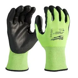 SK0495883-US20260702-105043-0 Milwaukee 48-73-8932 High Visibility Cut Level 3 Polyurethane Dipped Large Gloves - Image 1