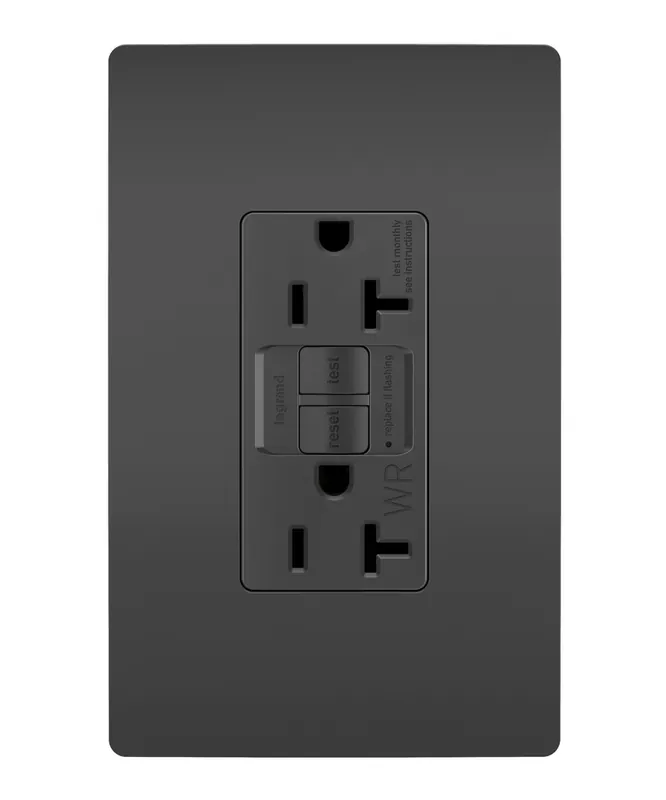 SK0495890-US20260702-105043-0 Pass & Seymour 2097TRWRBK 20A 125V Self-Test Tamper-Resistant Weather-Resistant GFCI Black - Image 1