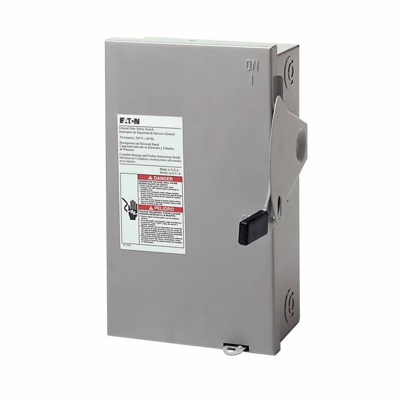 EATON DG321NGB B Series Cartridge Fusible General Duty Safety Switch With Neutral 240 VAC 30 A