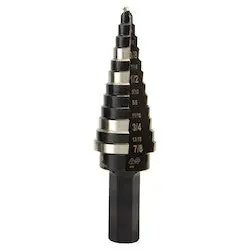 SK0496013-US20260702-105043-0 Klein Tools KTSB14 Step Drill Bit #14 Double-Fluted 3/16 to 7/8-Inch - Image 1