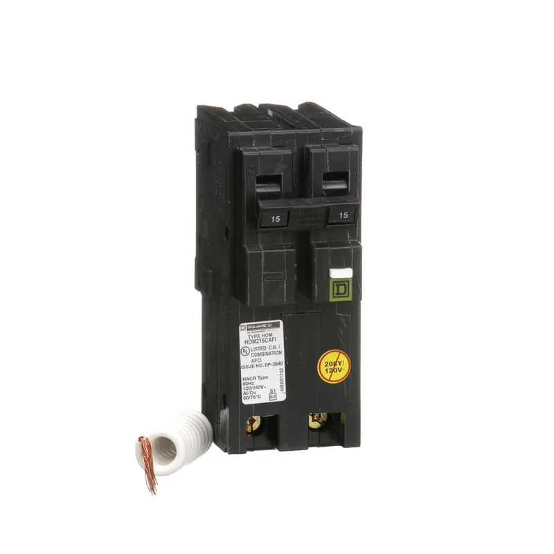 SK0496140-US20260702-105043-0 Square D HOM215CAFI Miniature Circuit Breaker 15A 2 Pole 120/240V - Image 1