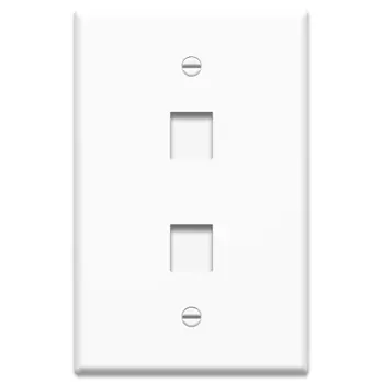Legrand WP3302WH On-Q 1-Gang 2-Port Oversized Wallplate