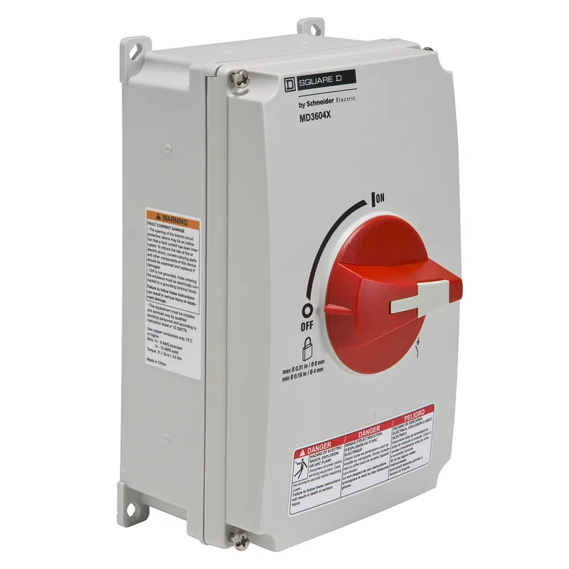 SK0496157-US20260702-105043-0 Schneider Electric MD3604X Switch Motor Disconnect 60 Amp 600 VAC 3-Pole NEMA 4X - Image 1