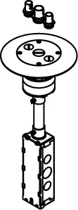 SK0496162-US20260702-105043-0 Legrand RC7AFFTCBK Wiremold 16-1/2 Black Flush Furniture Feed Poke-Through Assembly - Image 1