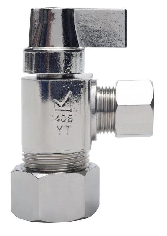 SK0496320-US20260702-105043-0 Sioux Chief 130-G2C1C Lead-Free Brass Quarter Turn Angle Stop, 5/8 inch x 3/8 inch, Compression x Compression - Image 1