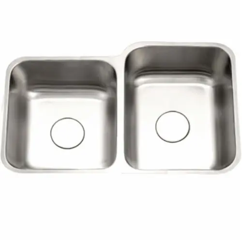 SK0496404-US20260702-105043-0 Hamat USA ENT-3220DL-1 32 inch x 20 inch 60/40 Double Bowl Kitchen Sink Less Strainer, 18GA, Undermount - Image 1