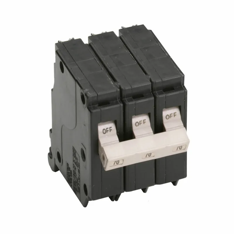 Eaton CH370 Type CH Thermal Magnetic Circuit Breaker 240 VAC 70 A 10 kA Interrupt 3 Poles