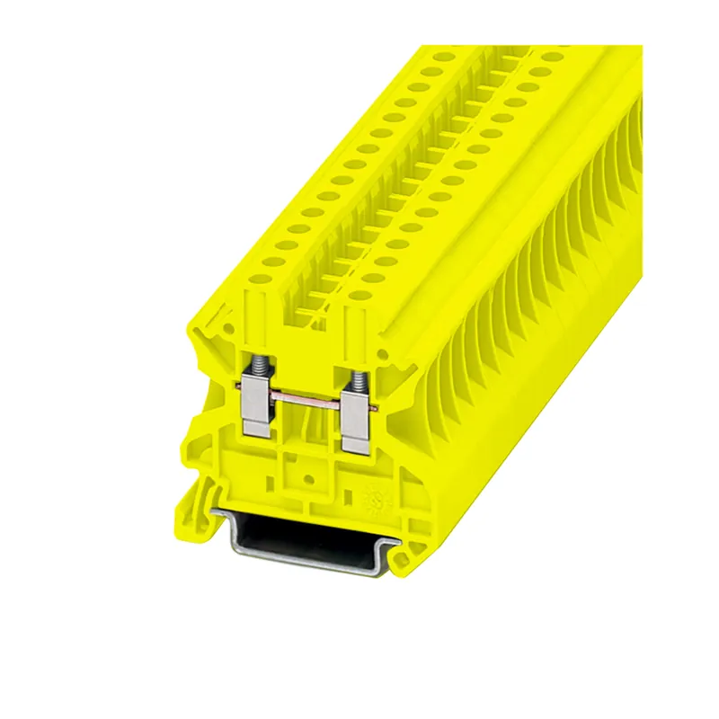 SK0496507-US20260702-105043-0 Eaton XBUT4YE IEC-XB 1-Level Terminal Block 800/700/600 VAC 30/38/41 A 26 to 10 AWG Wire - Image 1