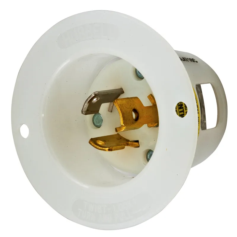 SK0496528-US20260702-105043-0 Hubbell HBL4716C HUB LKG FLG-INLT 15A 125V L5-15P WH - Image 1