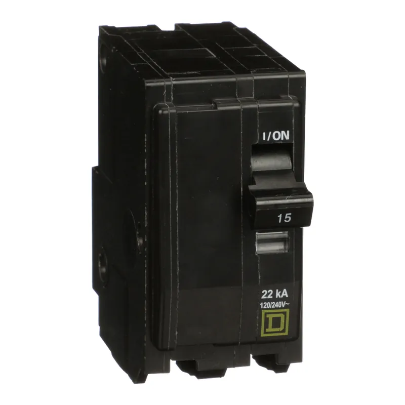 Square D QO215VH Miniature Circuit Breaker 15 Amp 2 Pole 120/240 Volt