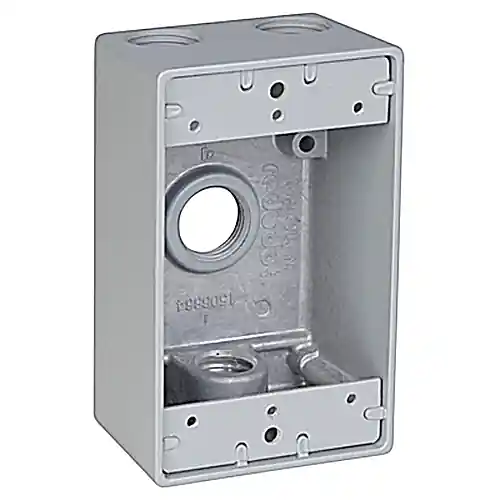 ABB IH4-1-LM Red Dot IH4-1-LM 1-Gang Weatherproof Metallic Device Box (4 Hubs) Replacement MPN