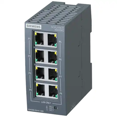 Siemens 6GK50080GA101AB2 SCALANCE XB008G Unmanaged Ethernet Switch RJ-45 Port