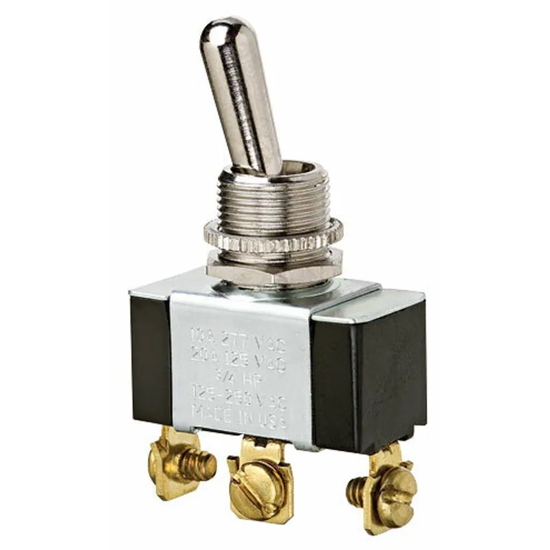 SK0496713-US20260702-105043-0 Ideal 774009 Toggle Switch Standard On-Off-On Voltage Rating 125 227 VAC Number Of Poles 1 Amperage Rating 20 10 AMP Action SPDT - Image 1