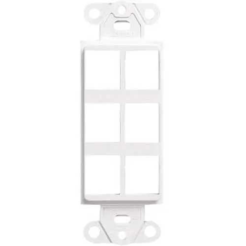 SK0496790-US20260702-105043-0 Leviton 41646-W QuickPort Decora Insert, 6-Port, White - Image 1