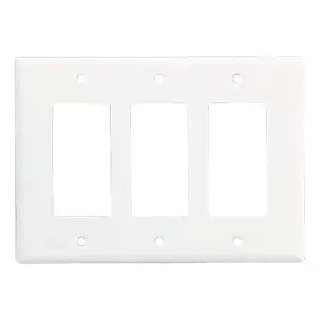 EATON 2063W-BOX Eaton Wiring Devices 2000 Mid-Sized Standard Decorator Wallplate 3 Gangs 4.87 in H x 6.75 in W