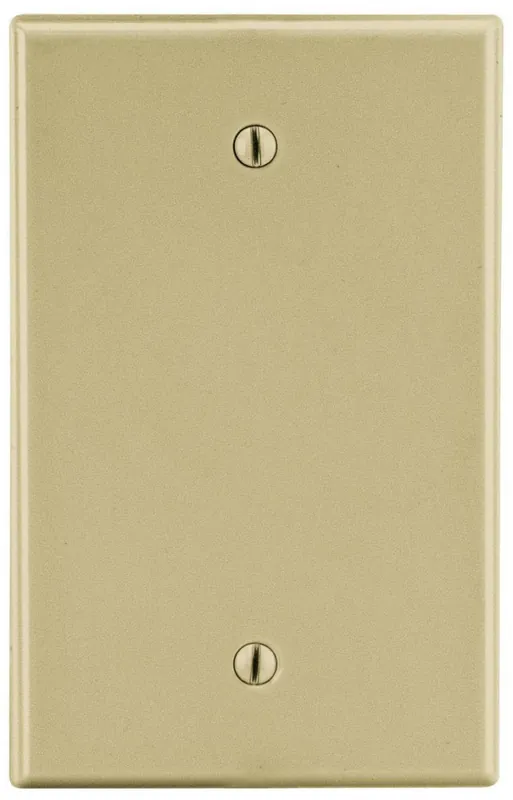 Hubbell PJ13I Wallplate, M-Size, 1-G, Box Mt Blank, Ivory